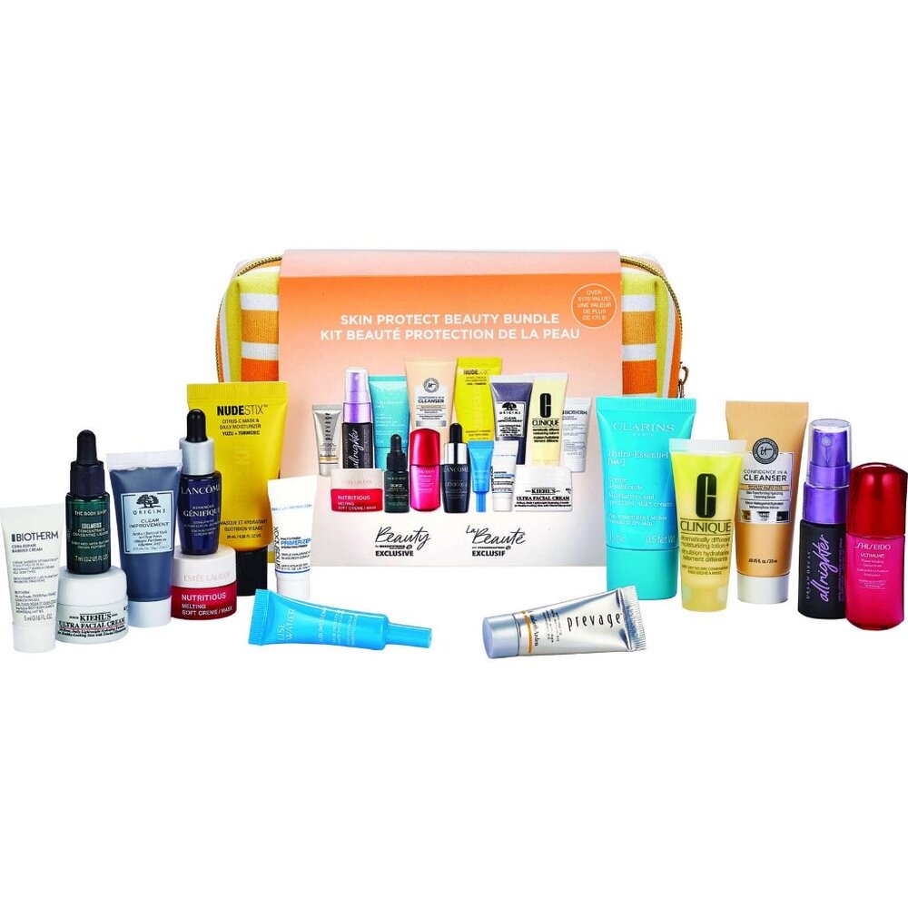 Skin Protect Beauty Bundle (15 Piece Set) with Tavel Bag